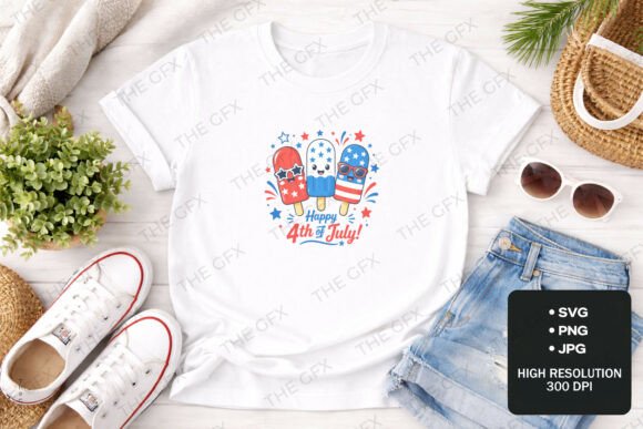 4th July Popsicle Treat SVG Design