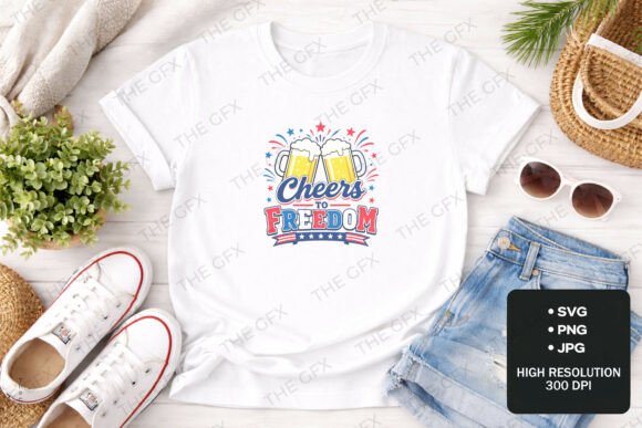 4th of July Cheers Freedom SVG Designs