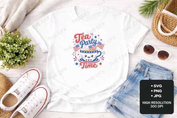 4th of July Tea Party SVG Design Review