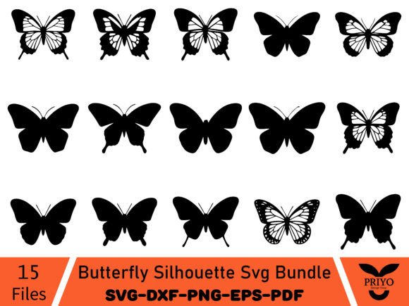 Butterfly Silhouette Svg Bundle