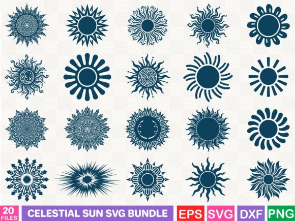 Celestial Sun SVG Bundle