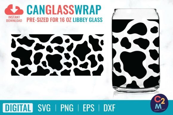 Cow Print Libbey Glass 16oz SVG Review