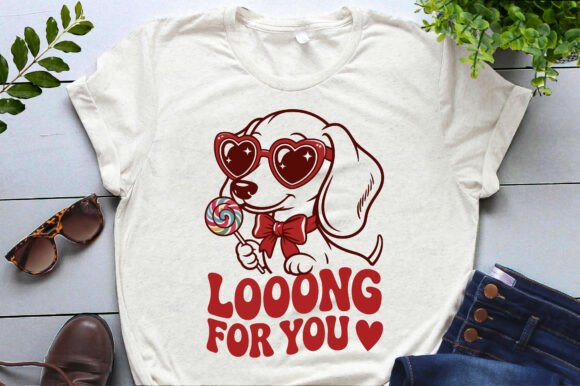 Dachshund Dog Valentine's Day PNG SVG