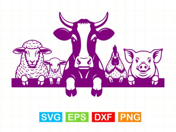 Farm Animals Peeking SVG T Shirt