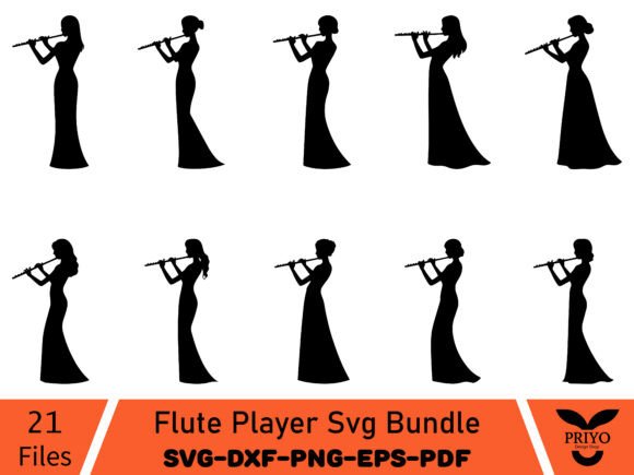 Flute Player Svg Bundle