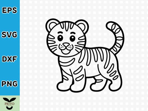 Gingerbread Cute Baby Tiger SVG