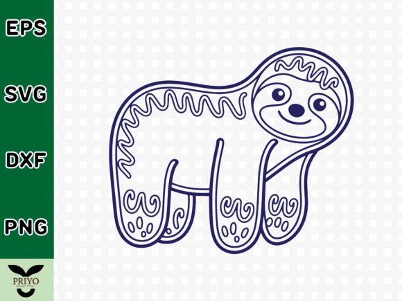 Gingerbread Sloth SVG, Christmas Sloth