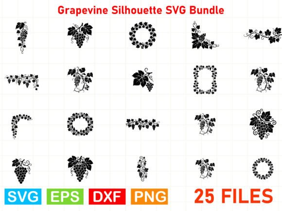 Grapevine Silhouette SVG Bundle