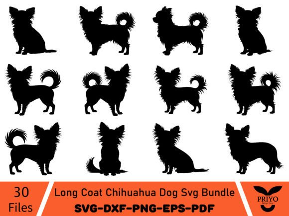 Long Coat Chihuahua Dog Svg Bundle