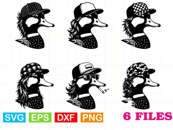 Mallard Duck Mullet Trucker Hat Svg