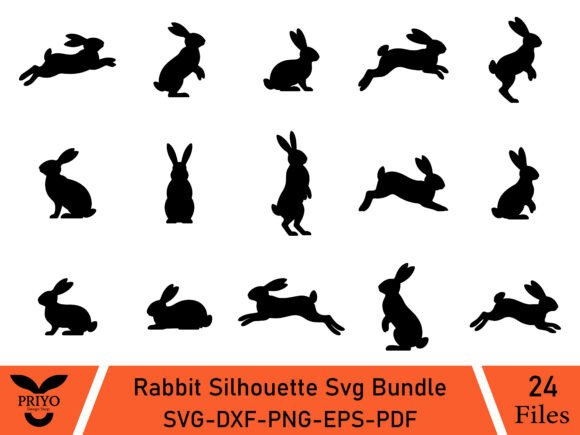 Rabbit Silhouette Svg Bundle