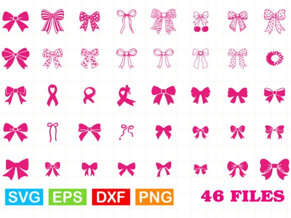 Valentine Hand Drawn Bow SVG Bundle