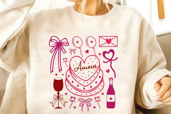 Valentine's Day Doodles Party SVG PNG