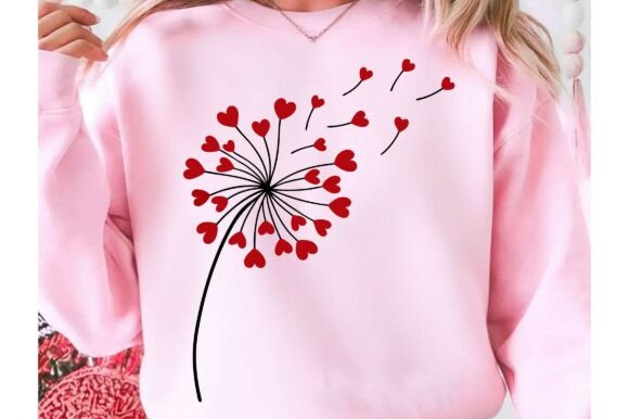 Valentine's Day Svg, Heart Dandelion Svg