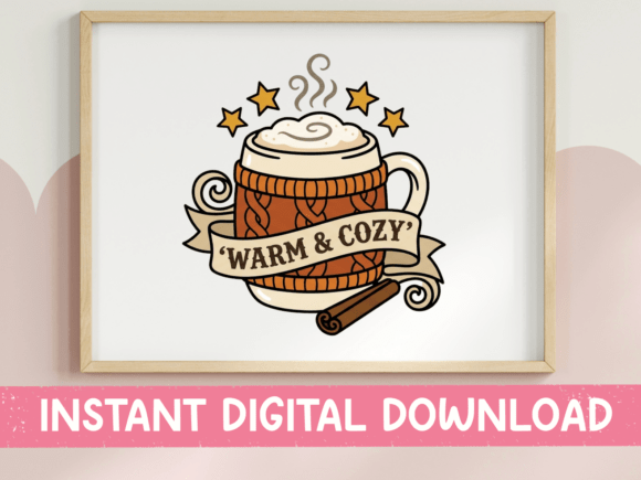 Warm and Cozy Knit Mug Fall Design