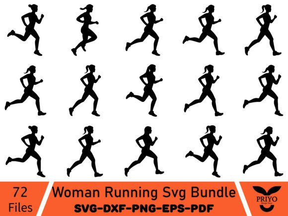 Woman Running Svg Bundle
